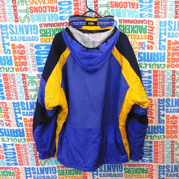 Killy Master Tech Ski Jacket Size 52 US XL 90s Retro Snow Purple Yellow AWT - Picture 2 of 9